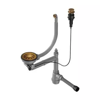 Сифон для кухонной мойки Omoikiri 4957092 античная латунь