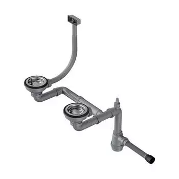 Сифон для для полуторачашевых моек Omoikiri 4998039 сталь