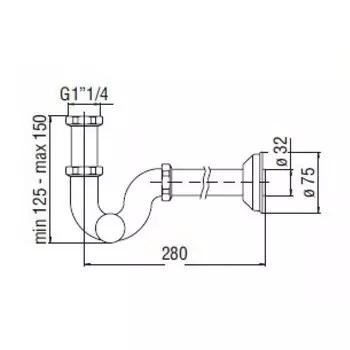 Сифон для раковины Nobili (AV00105/2CR)