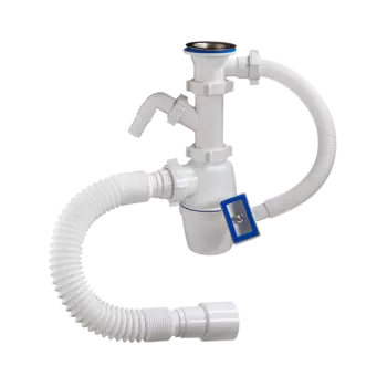 Сифон для раковины Орио с отводом белый