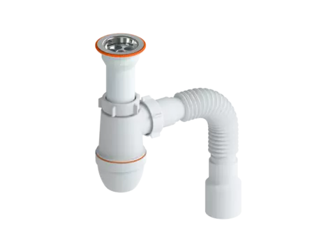 Сифон для раковины РМС белый