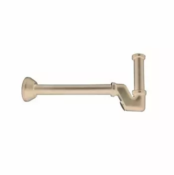 Сифон для раковины с декоративной накладкой, золотой атласный