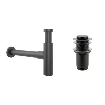 Сифон для раковины Wellsee Drainage System 182120000 черный матовый