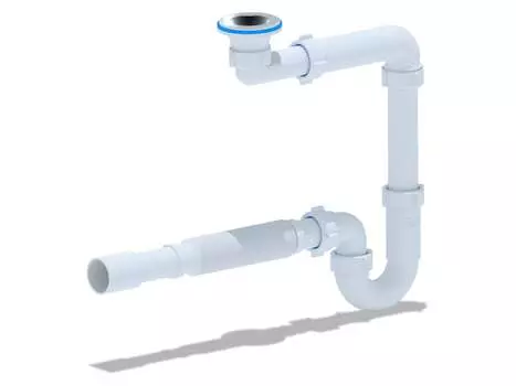 Сифон для умывальников пристенный универсальный AniPlast