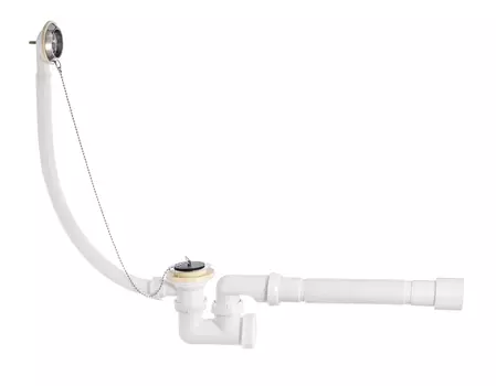 Сифон регул. 11/2*40" с выпуск. и перелив. с гофр.трубой 40*40/50" L-500мм