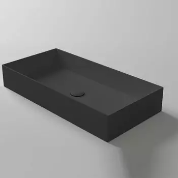 SIMAS AGILE Раковина на столешницу 80х40 см,без перелива, без отв под смеситель,цвет Nero Matt