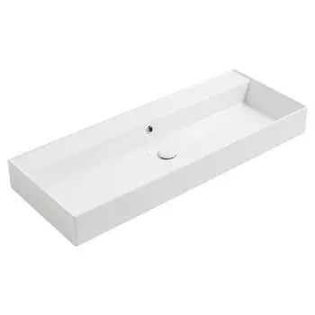 SIMAS AGILE Раковина подвесная 121х46 см, с переливом, без отв. под смеситель,цвет белый