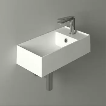 SIMAS AGILE Раковина подвесная 50х27 см, правая , с 1 отв под смеситель,цвет белый матовый