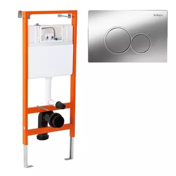 Система инсталляции BelBagno с кнопкой смыва хром