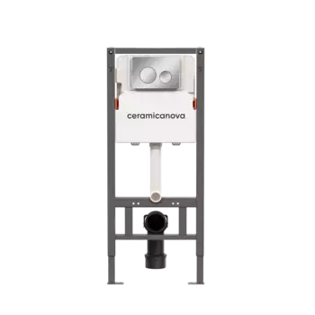 Система инсталляции для унитазов Ceramicanova Balance CN121001CH кнопка Circle глянцевый хром