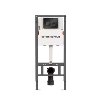 Система инсталляции для унитазов Ceramicanova Balance CN121001MB кнопка Circle матовый черный