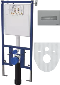 Система инсталляции для унитазов DIWO 4501 с кнопкой смыва 7321 хром матовый