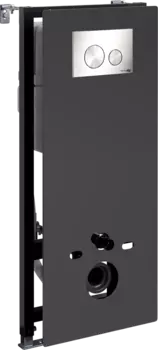 Система инсталляции для унитазов Wasserkraft Abens 20TLT.010.ME.BL.BN02 с кнопкой смыва никель