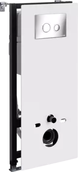 Система инсталляции для унитазов Wasserkraft Abens 20TLT.010.ME.WH.CH01 с кнопкой смыва хром