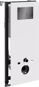 Система инсталляции для унитазов Wasserkraft Abens 20TLT.010.ME.WH.PB04 с кнопкой смыва черной