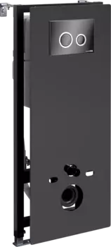 Система инсталляции для унитазов Wasserkraft Abens 20TLT.010.ME.BL.PB01 с кнопкой смыва черной