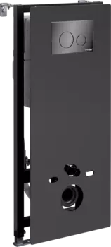 Система инсталляции для унитазов Wasserkraft Abens 20TLT.010.ME.BL.PB02 с кнопкой смыва черной