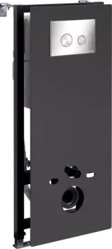 Система инсталляции для унитазов Wasserkraft Abens 20TLT.010.ME.BL.BN01 с кнопкой смыва никель