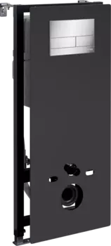 Система инсталляции для унитазов Wasserkraft Abens 20TLT.010.ME.BL.CH04 с кнопкой смыва хром