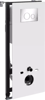 Система инсталляции для унитазов Wasserkraft Abens 20TLT.010.ME.WH.CH02 с кнопкой смыва хром