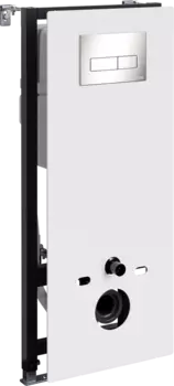 Система инсталляции для унитазов Wasserkraft Abens 20TLT.010.ME.WH.BN03 с кнопкой смыва никель