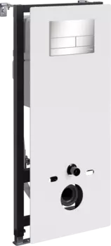 Система инсталляции для унитазов Wasserkraft Abens 20TLT.010.ME.WH.BN04 с кнопкой смыва никель