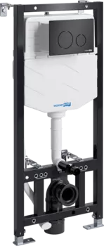 Система инсталляции для унитазов Wasserkraft Aller 10TLT.010.ME.MB02 с кнопкой смыва матовой черной