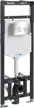 Система инсталляции для унитазов Wasserkraft Alme 15TLT.010.ME.BN01 с кнопкой смыва никель