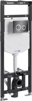 Система инсталляции для унитазов Wasserkraft Alme 15TLT.010.ME.PB01 с кнопкой смыва черной