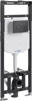 Система инсталляции для унитазов Wasserkraft Alme 15TLT.010.ME.MB01 с кнопкой смыва матовой черной