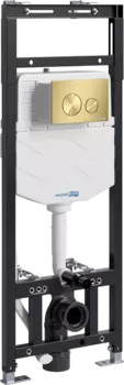 Система инсталляции для унитазов Wasserkraft Alme 15TLT.010.ME.MG02 с кнопкой смыва матовое золото