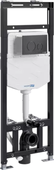 Система инсталляции для унитазов Wasserkraft Alme 15TLT.010.ME.MB02 с кнопкой смыва матовой черной