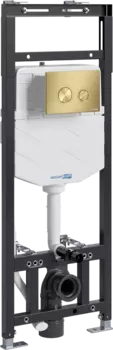 Система инсталляции для унитазов Wasserkraft Alme 15TLT.010.ME.MG01 с кнопкой смыва матовое золото