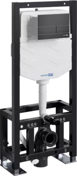 Система инсталляции для унитазов Wasserkraft Dill 61TLT.010.ME.MB04 с кнопкой смыва матовой черной