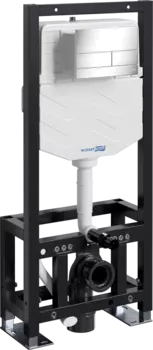 Система инсталляции для унитазов Wasserkraft Dill 61TLT.010.ME.BN04 с кнопкой смыва никель