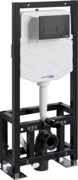 Система инсталляции для унитазов Wasserkraft Dill 61TLT.010.ME.MB03 с кнопкой смыва матовой черной
