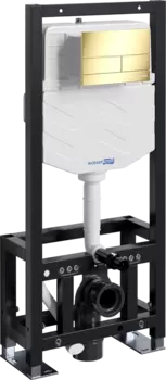 Система инсталляции для унитазов Wasserkraft Dill 61TLT.010.ME.PG04 с кнопкой смыва золото