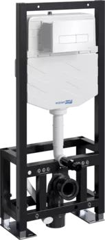 Система инсталляции для унитазов Wasserkraft Dill 61TLT.010.ME.WH03 с кнопкой смыва белой
