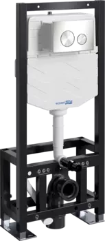 Система инсталляции для унитазов Wasserkraft Dill 61TLT.010.ME.BN02 с кнопкой смыва никель