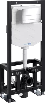 Система инсталляции для унитазов Wasserkraft Dill 61TLT.010.ME.CH04 с кнопкой смыва хром