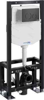 Система инсталляции для унитазов Wasserkraft Dill 61TLT.010.ME.MB02 с кнопкой смыва матовой черной