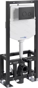Система инсталляции для унитазов Wasserkraft Dill 61TLT.010.ME.MB01 с кнопкой смыва матовой черной
