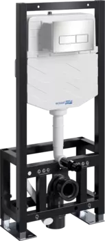 Система инсталляции для унитазов Wasserkraft Dill 61TLT.010.ME.BN03 с кнопкой смыва никель