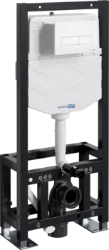 Система инсталляции для унитазов Wasserkraft Dill 61TLT.010.ME.WM03 с кнопкой смыва матовой белой