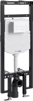 Система инсталляции для унитазов Wasserkraft Dinkel 58TLT.010.ME.WM03 с кнопкой смыва матовой белой