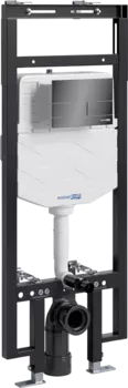 Система инсталляции для унитазов Wasserkraft Dinkel 58TLT.010.ME.PB04 с кнопкой смыва черной