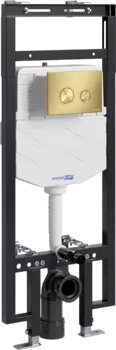 Система инсталляции для унитазов Wasserkraft Dinkel 58TLT.010.ME.MG01 с кнопкой смыва матовое золото