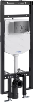 Система инсталляции для унитазов Wasserkraft Dinkel 58TLT.010.ME.PB02 с кнопкой смыва черной