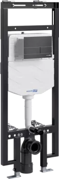 Система инсталляции для унитазов Wasserkraft Dinkel 58TLT.010.ME.MB04 с кнопкой смыва матовой черной