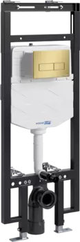 Система инсталляции для унитазов Wasserkraft Dinkel 58TLT.010.ME.MG03 с кнопкой смыва матовое золото